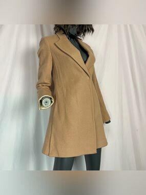 Dusty Rose Pink Wool Structured Peacoat